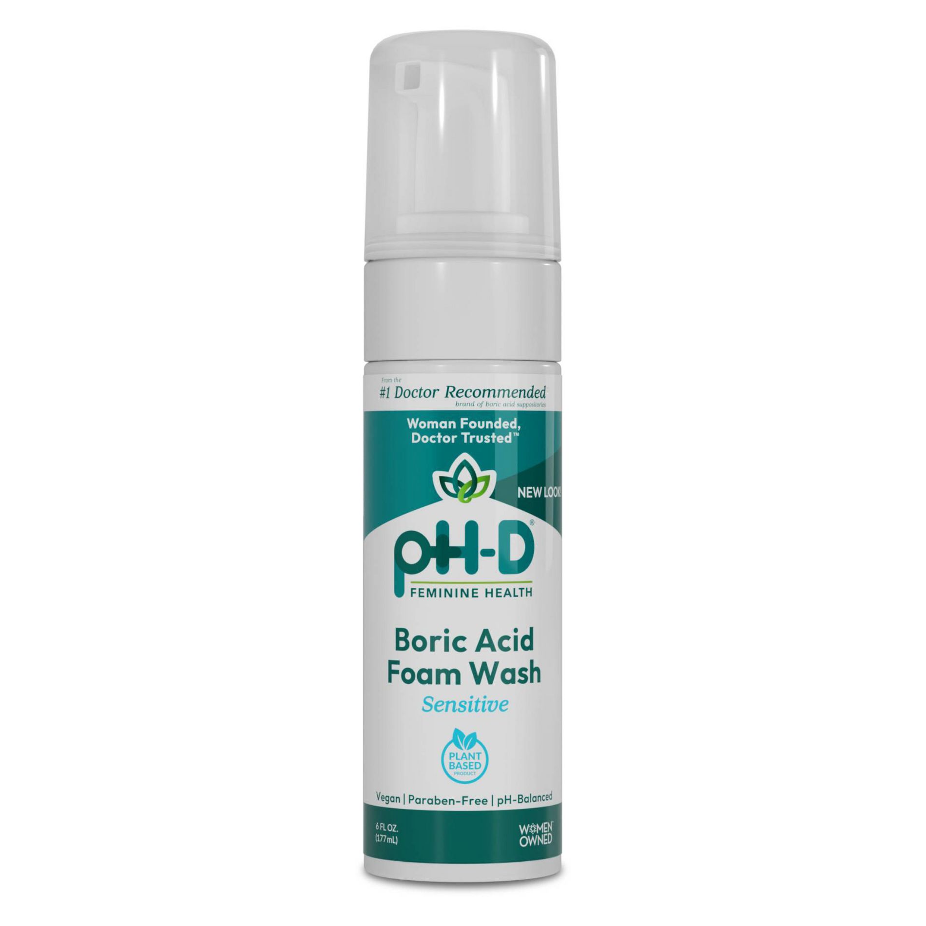 pH-D Feminine Health Boric Acid Sensitive Foam Wash - 6oz