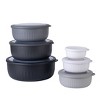 COOK WITH COLOR WIDE MIXING BOWLS WITH LIDS 12 PIECE - 2 of 4
