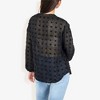 Anna-Kaci Women's Long Sleeve Polka Dot Chiffon Blouse With Tie Neck - 3 of 4