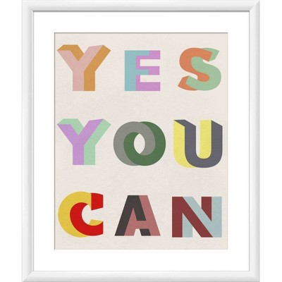 18" x 22" Yes, You Can Single Picture Frame White - PTM Images