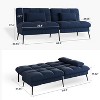 FENCY Modern Fabric Loveseat Futon Couch with Pullout Bed - image 2 of 4