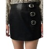 Women's FAUX PEBBLE LEATHER BUCKLE MINI SKIRT - Raisonnel - 2 of 3