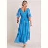 VENUS Womens Flutter Sleeve Maxi Dress - 2 of 4