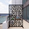 DSVIMOY Patio Privacy Screens, Privacy Screens with Free Standing, Decorative Privacy Screen for Balcony, Black, 45.3"*15.8"*72" - 2 of 4