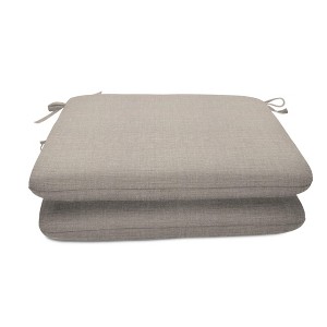 Casual Cushion Solid Sunbrella Fabric 2-Piece Indoor/Outdoor Seat Pad Cushion - 1 of 4