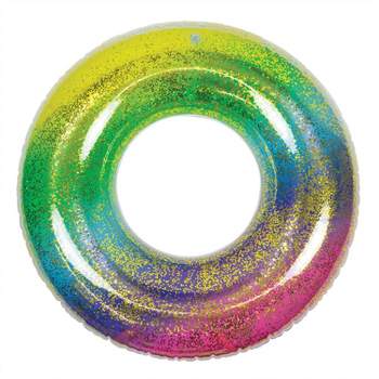Poolmaster Swimming Pool Float Rainbow Glitter Tube