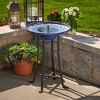 Smart Solar 28.75" Ravenna IntelliSOLAR Ceramic Bird Bath With Remote Blue - 3 of 4