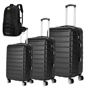 Gulches 3PC Hard shell soft edge rotating wheel luggage compartment, 360 degree rotating wheel luggage , lightweight for travel, plus hiking bag - 1 of 4