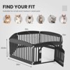 6-Panel Adjustable Pet Playpen with Safety Lock - Indoor/Outdoor Use, Black - 3 of 4