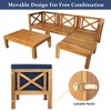 YOOCOZZ Wood Patio 5-Piece Sectional Sofa Seating Set with Cushions - 4 of 4