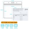 3 Pack Vaccination Card Protector, 4*3in Immunization Record Vaccine Card Holder, Plastic Clear ID Card Holder Name Tags Badge Holders - 3 of 4