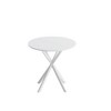 31.5'' Round Dining Table, Modern Leisure Table With Removable Tabletop And Metal Cross Legs For Living Room - 4 of 4