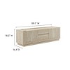 Modway Hollis TV Console with Faux Travertine Finish – Modern 2-Door Entertainment Center with Open Shelving for Living Room or Bedroom - 2 of 4