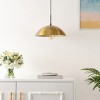 Jorden 14" Pendant - PND4157 - Brass/Black - Safavieh - 3 of 4