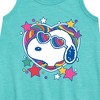 - Peanuts - Snoopy Groovy Heart Graphic Sleeveless Aline Dress - 2 of 4