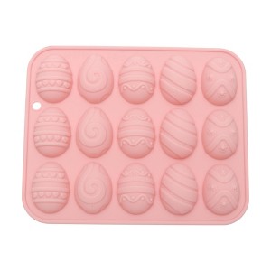 Unique Bargains Candy Making Moulds 15-Cavity Easter Egg Candy Mould Hand Wash 6.42"x5.16"x0.55" 1 Pc - 1 of 4