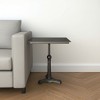 HomeRoots 30" Brown Iron Square Pedestal End Table - 2 of 4