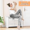 Cat Litter Box Enclosure with top opening and cushion. Modern wood design hides litter box and doubles as a nightstand with scratch pad. - 4 of 4