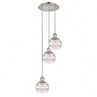 Rochester - 3 Light Cord Hung Multi Pendant In Industrial Style-24.38 Inches Tall and 12.38 Inches Wide