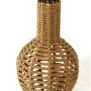 Slickblue Iron-Base Jute Macrame Vase 11" H with Copper Detail for Shelf, Mantel, or Layered Display - 3 of 3