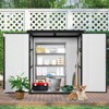 NicBex 5x3 Ft Outdoor Storage Shed Waterproof Resin Cabinet with Lockable Doors for Backyard Garden,Patio - 2 of 4