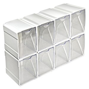 Azar Displays White Stackable Tilt Bin Counter Organizers - 1 of 4