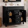 Akoasm 35.9 in. W Modern Top Sink Bathroom Vanity with 2 Soft Closing Doors and 2 Drawers-Black - 4 of 4