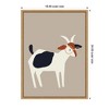Kate & Laurel All Things Decor 18"x24" Sylvie Farm Goat Framed Canvas by Hannah Beisang Natural - 3 of 4