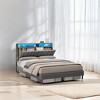Queen Size LED Bed Frame with Storage Headboard and Charging Station, No Box Spring Needed,with 2 AC Outlets, 1 USB Port, 1 Type-C Port - 4 of 4
