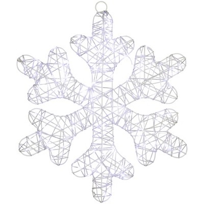 47 LED Lighted Twinkling Cool White Snowflake Christmas Outdoor Decoration