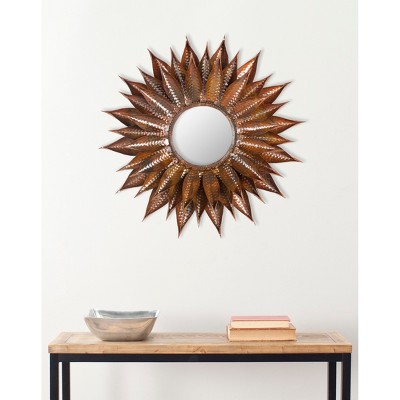 Sunflower Decorative Wall Mirror Brown - Safavieh