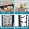 Dog Crate Furniture, Decorative Dog Kennel with Drawer, Indoor Pet Crate End Table for Small Dog, Steel-Tube Dog Cage, Chew-Proof - 4 of 4