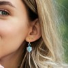EVERLY JEWELRY | Yellow Plated Sterling Silver 25 5/8 CT TGW Blue Topaz - Sky Blue Topaz - London Shepherd hook Earrings - 4 of 4