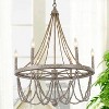 LNC Elegant 6-Light 28.5" French Country/Cottage Empire Large Chandelier,Distressed Gray - 2 of 4