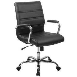 Merrick Lane Contemporary Mid-Back Home Office Chair with Padded Arms - 1 of 4