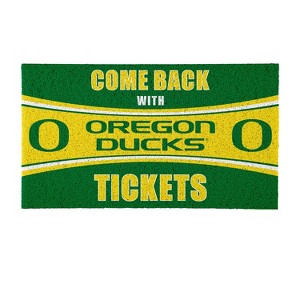 Evergreen Come Back with Tickets University of Oregon 28" x 16" Woven PVC Indoor Outdoor Doormat - 1 of 4