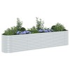 vidaXL Garden Raised Bed, Garden Planter for Flowers and, Galvanized Steel - 4 of 4