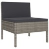 vidaXL 6-Piece Patio Lounge Set - Outdoor Furniture with Cushions in Poly Rattan Material, in Stylish Gray and Anthracite Colors - 4 of 4