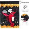 Magnolia Garden Crawfish Chef Flames 29 x 42 Black Polyester Outdoor Hanging Flag - 2 of 2