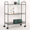 3 Shelf Wide Utility Storage Cart Gray - Room Essentials ...