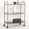 3 Shelf Wide Utility Storage Cart Gray - Room Essentials™ - image 3 of 4