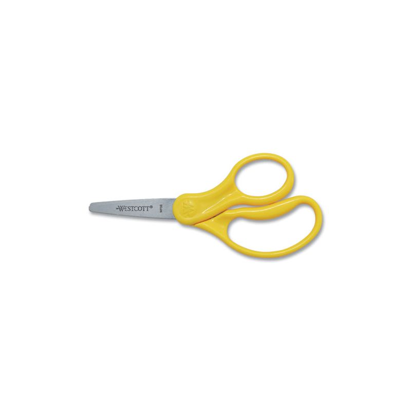 Westcott For Kids Scissors, Pointed Tip, 5" Long, 1.75" Cut Length, Randomly Assorted Straight Handles, 5 of 7