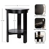 Kate and Laurel Foxford Round Wood Side Table, 16x16x23, Black - 2 of 4