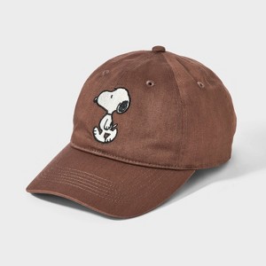 Women's Snoopy Baseball Graphic Hat - Taupe - 1 of 4