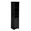 VYNXARIA 64" Tall Bathroom Storage Cabinet for Small Space, Floor Standing Cabinet, Hidden Clothes Storage Space, Black - 3 of 4