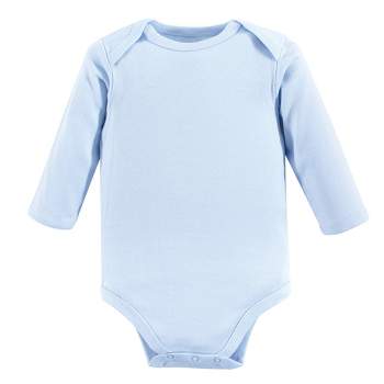 Luvable Friends Baby Boy Long-Sleeve Cotton Bodysuits 1pk, Blue