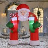 Syemin Inflatable Holiday Decorations Christmas Inflatables Outdoor Decorations Giant Santa Claus Christmas Decoration Inflatable, Red, 84"*36"*144" - 3 of 4