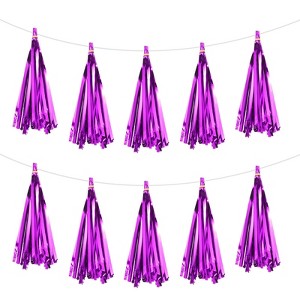 Unique Bargains Party Tassel Garland Banner Paper Tassels DIY for Wedding 15 Pcs - 1 of 4