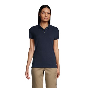 Lands' End School Uniform Young Women's Short Sleeve Feminine Fit Mesh Polo Shirt - 1 of 2