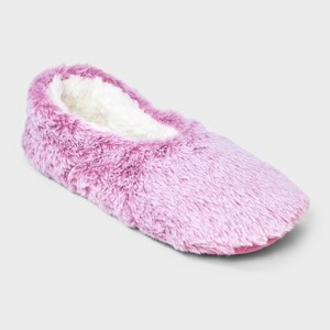 Women's Faux Fur Cozy Pull-On Slipper Socks with Grippers - Auden™ - 1 of 4